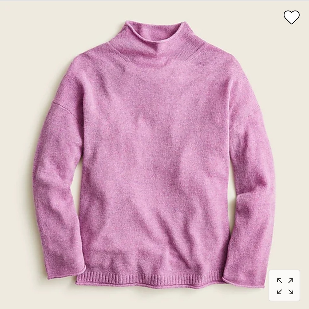NWT J. Crew Cashmere relaxed rollneck™ sweater